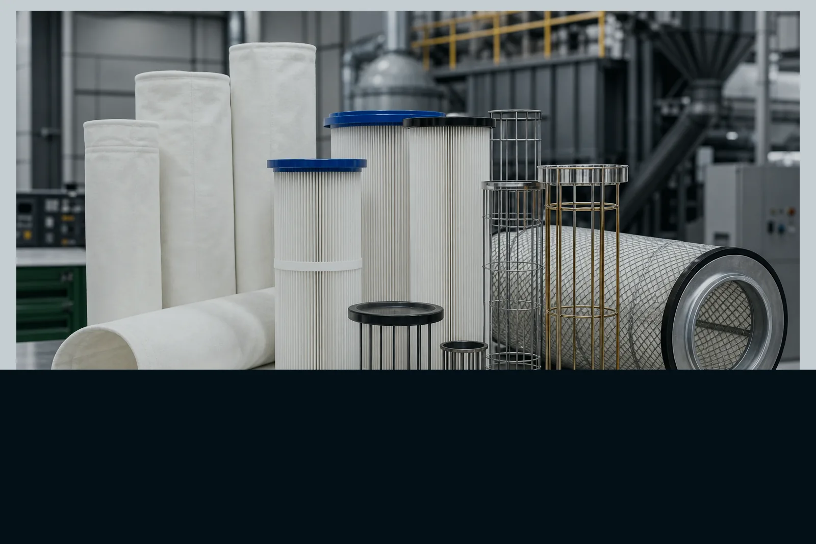 Industrial dust collector filters organized by application industry