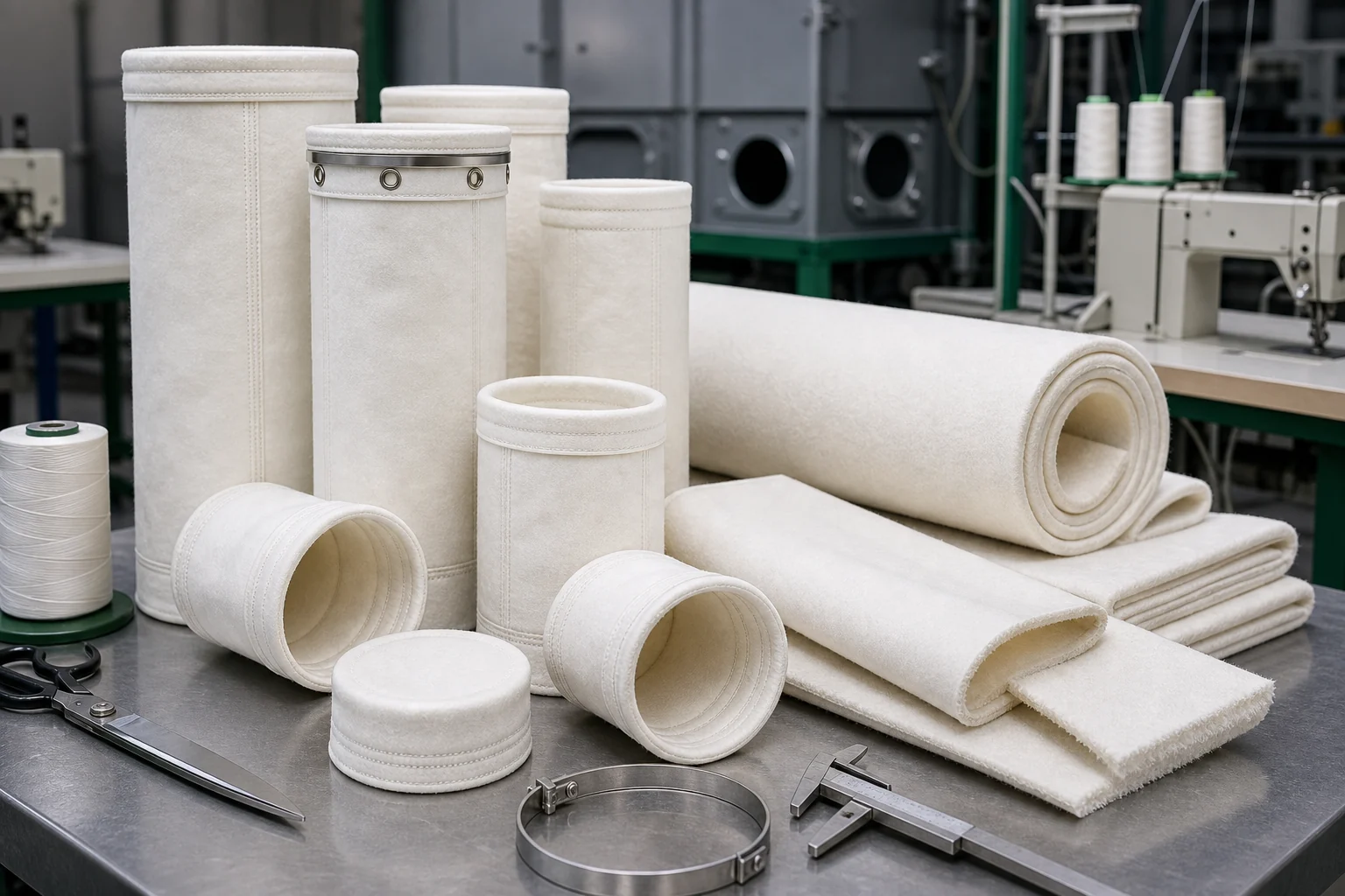 Polyester-Filterschläuche mit unterschiedlichen Konstruktionen